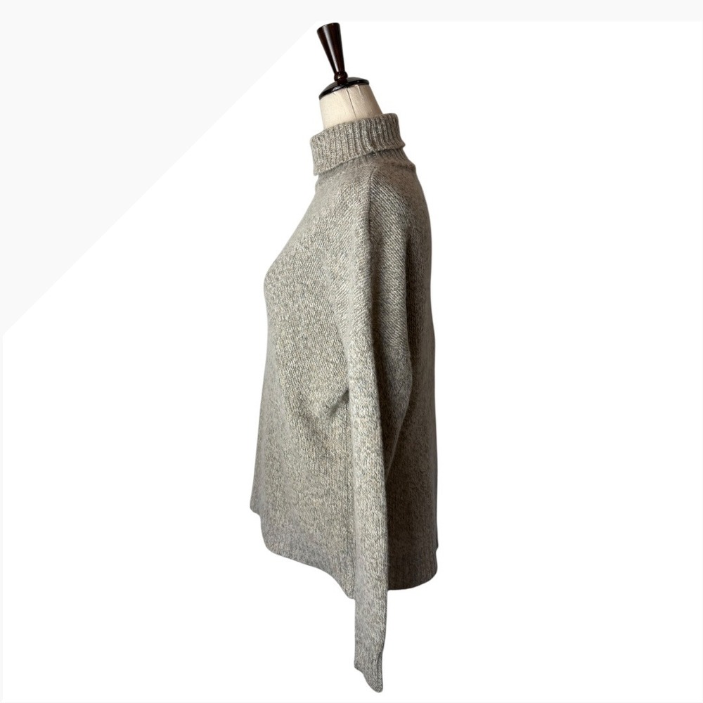 Gentle Herd Sweater Women Medium Grey Marl Turtleneck Cashmere‎ Blend Luxury - Picture 5 of 8